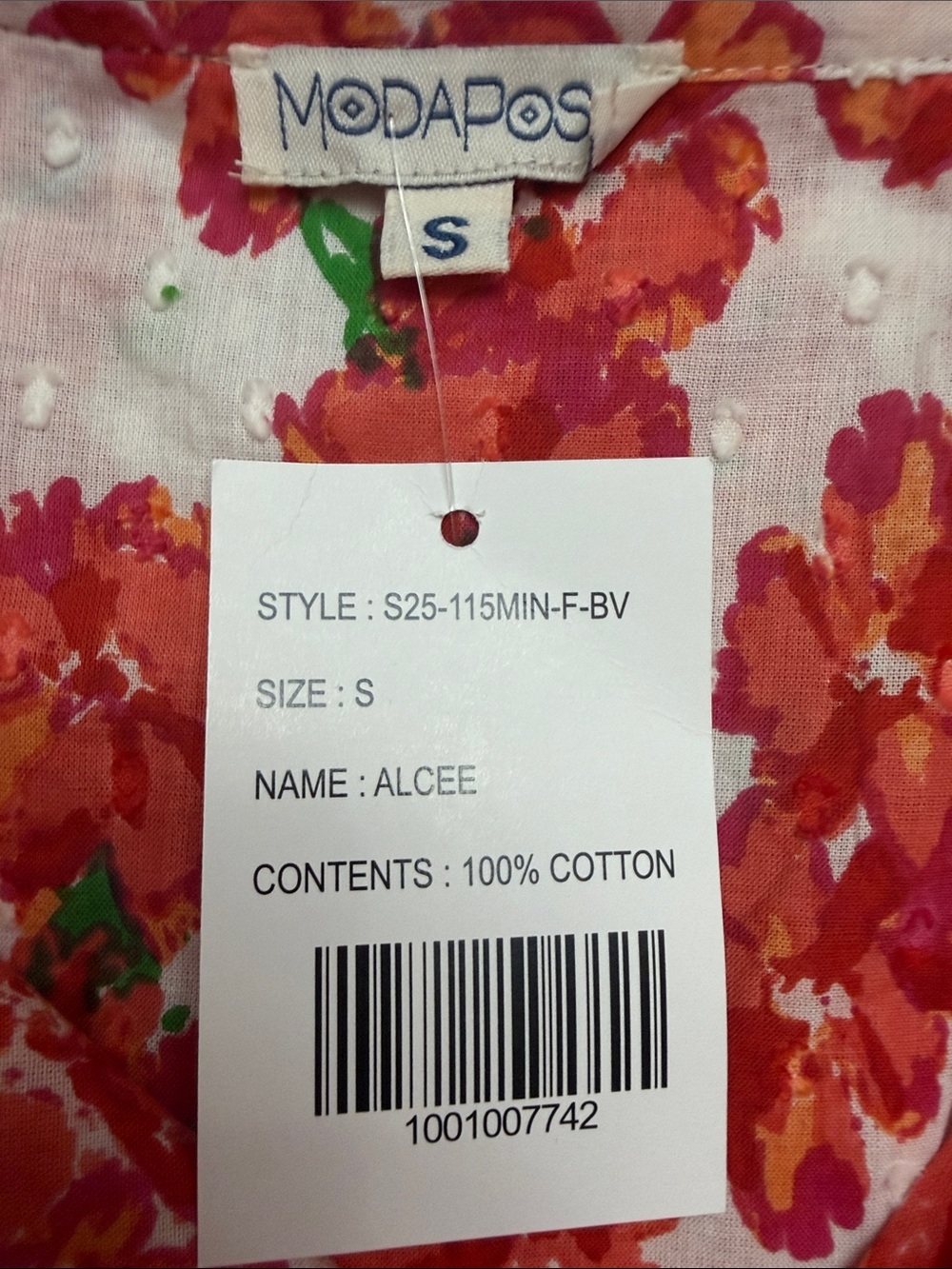 Red Floral Tie-Waist Mini Dress - Picture 10 of 13